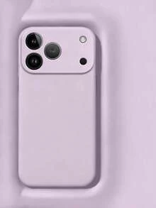 1pc Anti-Fingerprint Shockproof Silicone Phone Case, Compatible With IPhone 17/16/15/14/13/12 Pro Max/Pro Series - Purple - View 2