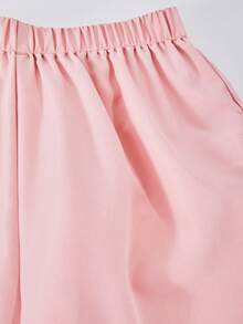 Sparklyn Striped Patchwork Ribbed Casual Shirt And Pants Set, For Teens - Pink - View 7