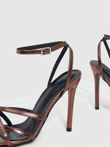 CUCCOO SZL Women's Fashion Sexy Pointed Toe High Heel Sandals - Brown - View 5