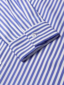 Manfinity CasualCool 男士简约蓝白条纹梭织衬衫