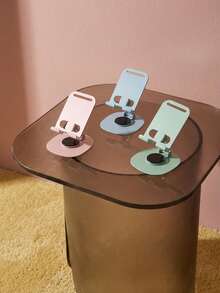 Joivida 1pc Rotatable Metal Phone Stand, Phone Holder, Foldable Live Streaming Stand Tool, Ideal Valentine's Day Gift - Multicolor - View 2