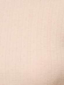 MUSERA ESSENTIALS 修身镂空长袖圆领上衣，春季舒适可爱日常休闲必备，适合女生夏季度假穿着 - 淡黃色 - 查看 6