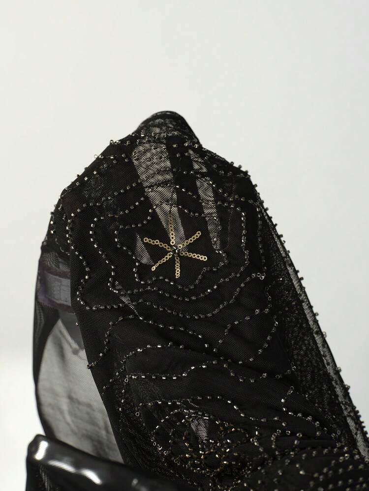 SHEIN Maija MAIJA Vacation Tropical Print Tie Front Short Sleeve Top