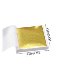 100 片方形金箔（仅供装饰），适用于生日、婚礼、派对装饰、DIY 硅胶制作工具、新娘头饰装饰、美甲装饰