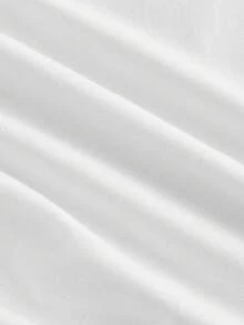 Attitoon 休闲简约街头风复古朋克Y2K百搭派对机场装，黑白戒指英文印花，女士腰部褶皱紧身短袖T恤，夏季舒适 - 白色 - 查看 6