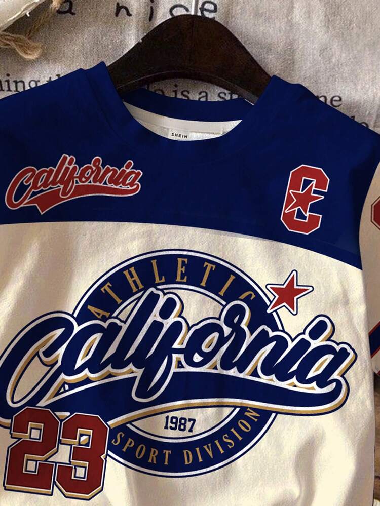 2pcs/Set Tween Girls Retro American College Style Sports Number 23 Print Back To School Chill Chill Tween Girl Casual Minimalist Short Sleeve T-Shirt And Shorts Set, Suitable For Summer, Girls Streetwear. Cool Casual Outfit For School, Animal Print, Y2K Aesthetic, Friends Matching, Graphic, Graphic Print T-Shirts, Perfect For School, Street, Party. Summer 2026 Styles, Kawaii, Preppy, Athleisure. Best Cool Basic Wardrobe Essentials, Cool & Comfy Summer Essentials - Multicolor - View 4