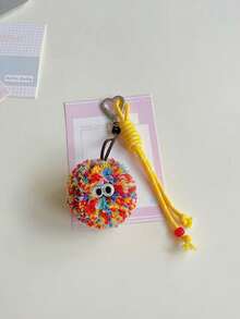 POKOJA LAND Breloc colorat cu pom-pom, pandantiv drăguț cu frânghie țesută și accesoriu pentru telefon - Multicolor - Vizualizare 18