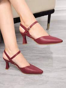 Sleekvia Women Pumps Valentine's Day - Burgundy - View 3