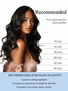 20PCS Straight Tape In Human Hair Extensions 100% Real Remy Human Hair 14-24inches Natural High Quality 50G/Pack For Salon Silky Seamless Invisible PU Tape In Hair Extensions - S1 - View 7