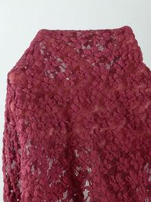 Swim Mod Bộ 3 món gồm áo ngực tam giác buộc dây cổ, quần bơi buộc dây bên hông và chân váy, chất liệu vải dệt hoa văn trơn, trang trí vỏ sò giả ngọc trai, viền ren, gợi cảm, thích hợp cho mùa xuân/hè. Bộ bikini móc len hai mảnh, đồ bơi móc len, bộ bikini móc len, bộ đồ đi biển hai mảnh cho nữ, bộ trang phục đi biển cho nữ, bộ đồ mùa hè cho nữ, bộ đồ đi biển hai mảnh cho nữ. - Màu Đỏ Sâu - Xem 3