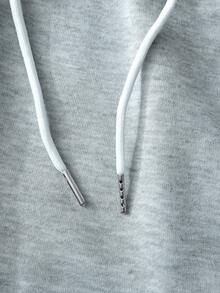 Manfinity EMRG 男士休闲街头风两件套运动裤，厚针织慢跑裤，弹性腰带和抽绳设计，简约“洛杉矶”图案，百搭日常、时尚、返校、户外、休闲、运动、节日礼物、男友礼物、情人节、春夏、送给男友的礼物、狂欢节、复古、街头风、派对、圣帕特里克节、外出等场合皆宜 - 灰色 - 查看 8