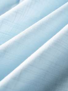 Airaco Casual Commuter V-Neck Button Long Sleeve Shirt With Raglan Sleeves - Blue - View 5