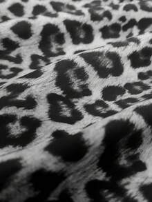 Franclia Women's Casual Loose Long Sleeve Shirt, Leopard Print Pattern, Simple And Versatile For Everyday Wear, Autumn/Winter - Multicolor - View 6