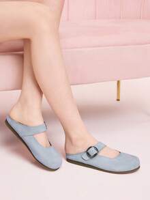 CUCCOO DOLLMOD Women's Casual Versatile Commute Simple Flats Valentine's Day - Blue - View 4