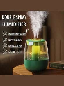 Large Capacity Ultra-Quiet Mist Humidifier With USB - Perfect For Bedroom & Office Desk, High Capacity, Ideal Humidifier For Home And Bedroom - Multicolor - View 8