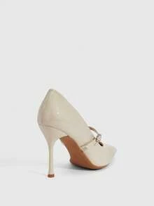 CUCCOO SZL Women Shoes Women's Pointed Stiletto Apricot Women's High Heel Shoes Fashion Sexy Party Banquet Nightclub Fashion Simple High Heel Women's Shoes Valentine's Day - Beige - View 8