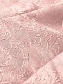 Elenzga 大码女士优雅蕾丝拼接露背系带连衣裙，春夏款 - 粉色 - 查看 8