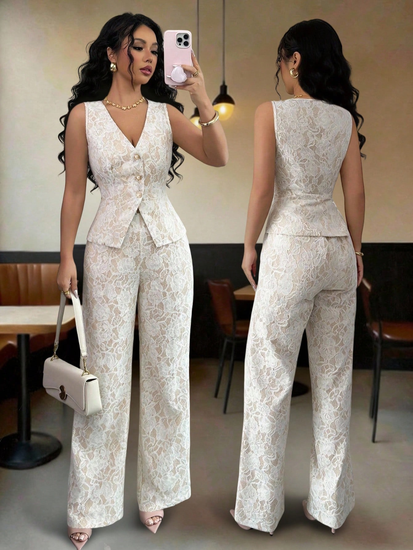 Elenzga بدلة كاجوال أنيقة جديدة للنساء، بتصميم تبا...