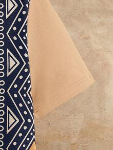 Manfinity VCAY 新款男士针织休闲撞色圆领短袖T恤 - 彩色 - 查看 4