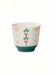 Cirelle 1pc Traditional Gahwa Coffee Cup - 150ml Ceramic Turkish Coffee Mug, Middle Eastern Style For Ramadan & Eid, Elegant Holiday Gift Set - Multicolor - View 11