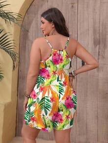 EMERY ROSE 大码休闲连体裤，适合夏季穿着 - 米色 - 查看 2