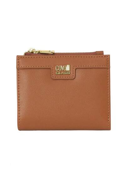 Cavalli Class Women's Bifold Card Holder Wallet Small Brown