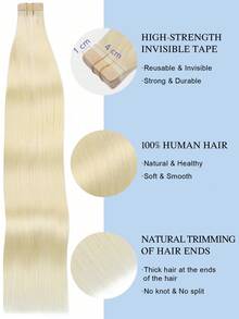20PCS Straight Tape In Human Hair Extensions 100% Real Remy Human Hair 14-24inches Natural High Quality 50G/Pack For Salon Silky Seamless Invisible PU Tape In Hair Extensions Halloween Costumes - S60A - View 4