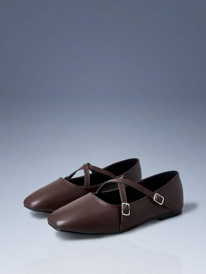 CUCCOO GRLICON Women's Casual Buckle Decor Flat Loafers