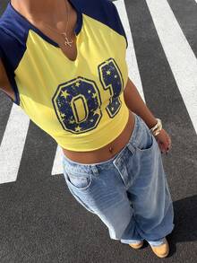 StreetHx 女士宽松休闲日常牛仔裤，带腰带环 - 藍色 - 查看 5