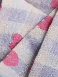 DAZY 少女心形印花腰带口袋长袖睡袍 - 彩色 - 查看 7