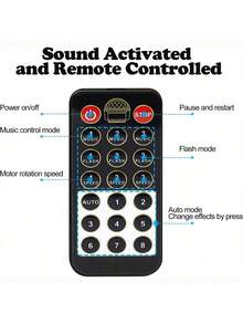 Mslitely 7 Colors LED Disco Ball Light With 0.8m USB Power Cord Power Supply With Remote Control And Sound Control, Perfect For Birthday Parties, Family Gatherings And Holidays! - Multicolor - View 12