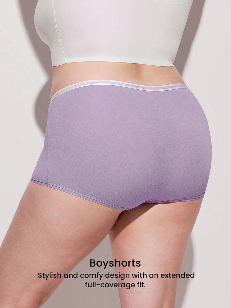 Plus 3-Pack High-Waist Boyshorts