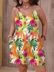 EMERY ROSE 大码休闲连体裤，适合夏季穿着 - 米色 - 查看 1