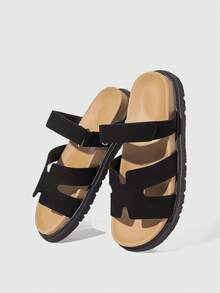 HighSole Women's Thick-Soled Sandals, New Thick-Soled Sandals, Black Roman Style Sandals, Non-Slip Multi-Functional Fashion Sandals, Summer Casual Beach Sandals - Black - View 3