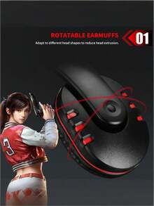 Teckwe Wired Head Mounted Gaming Earphones Microphone Noise Reduction Earphones 3.5AUXfor PC Android Laptop Tablet - multicolor - View 4