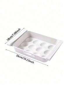 1件/2件装房车厨房悬挂式收纳架，冰箱鸡蛋水果储物盒抽屉式保鲜盒厨房配件冰箱收纳架 - 彩色 - 查看 3