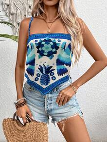 Breezaya Women's Vintage Style Printed Camisole Top Graphic Tees Women Tops