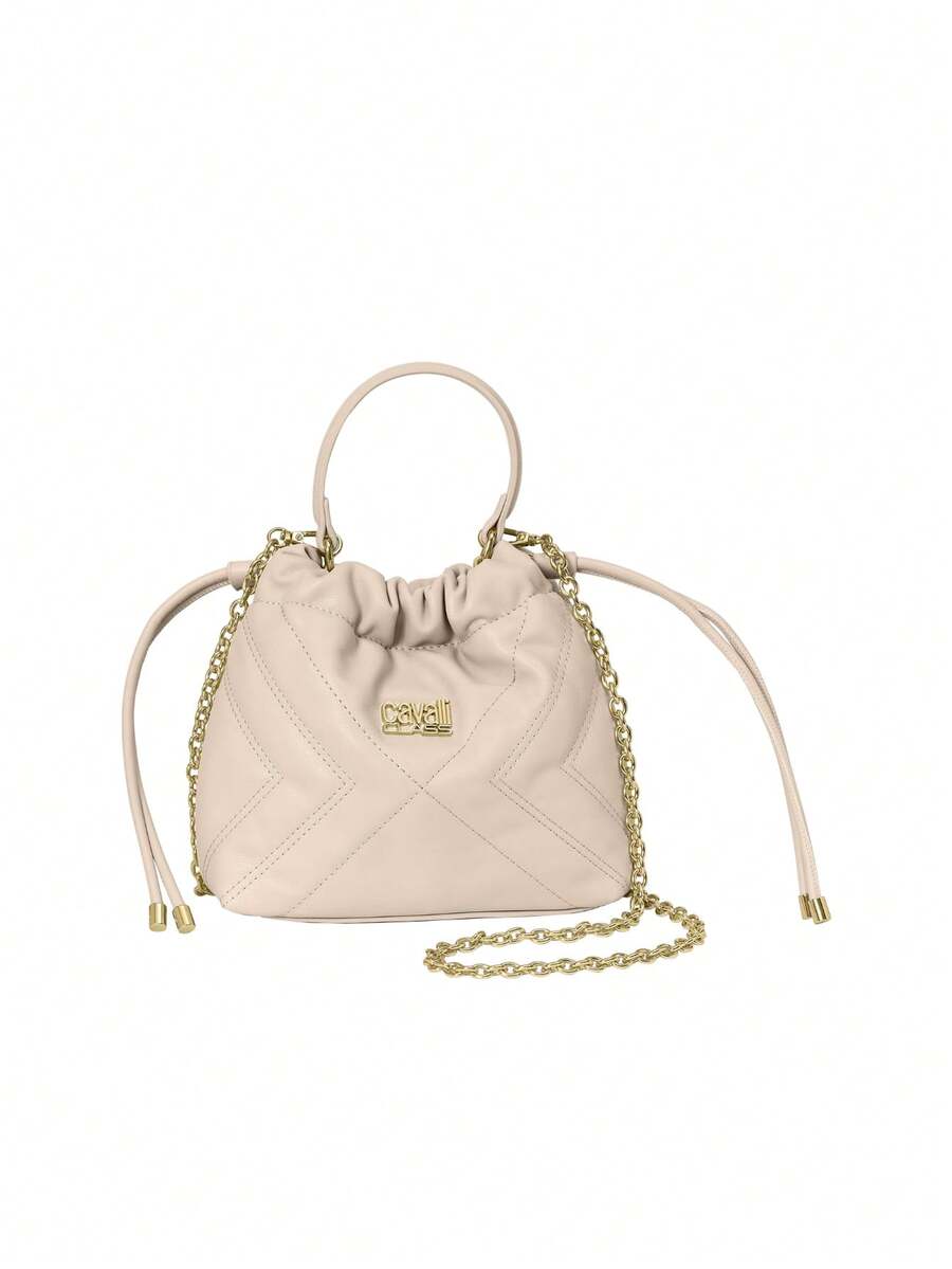 Cavalli Class Women's Zippered Spacious Premium Commuting Daily Weekend Ivory CCHB0203-300 - Ivory - View 1