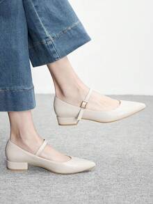 CUCCOO BIZCHIC Simple And Generous, Fashionable And Versatile, Casual Workplace Commuter Women's High-Heeled Shoes Valentine's Day - Light apricot - View 4