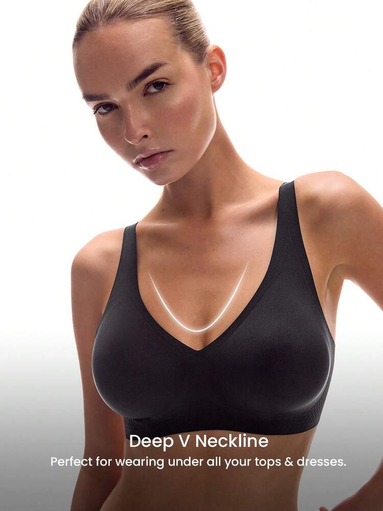 Dream Curve 2ndSkin Wireless Seamless Plunge Lounge Bra