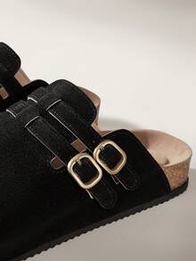 Solecia 新款厚底女士拖鞋 - 黑色 - 查看 5