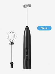 Teckwe 1个手持式电动奶泡器，带电池，电动奶泡棒，饮品搅拌器，配有不锈钢搅拌器，适用于咖啡、抹茶、拿铁、卡布奇诺，可打奶泡、搅拌，白色 - 彩色 - 查看 7