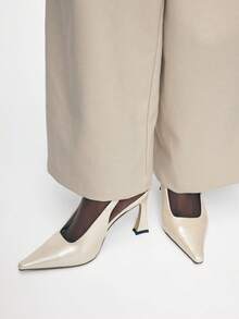 Mnmlis Zapatos de tacón de punta elegantes para mujer con hebilla, adecuados para el uso diario - Albaricoque - Ver 8