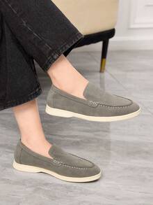 Sleekvia Women's Casual Versatile Flat Loafers - Grey - View 1