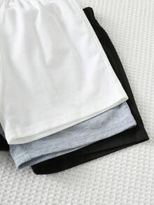 SHEIN 6件套酷炫小熊和小男孩卡通熊印花休闲简约背心和短裤三件套，适合夏季和返校季穿着。 - 彩色 - 查看 10