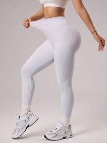 Dewbera Seamless Leopard Print Low Waist Sexy Leggings - Multicolor - View 4