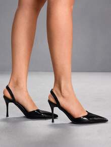 CUCCOO SZL Women's Pointed Toe Versatile Fashion High Heels - Black - View 7