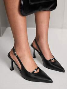 CUCCOO SZL Women's High Heel Pumps, Office/Commute High Heel Pumps, Fashionable High Heel Pumps - Black - View 5