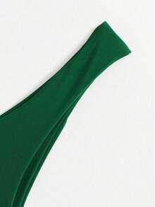 Swim Vcay Summer Beach Twist High Cut Bikini Set - Green - View 5