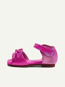 Cozy Pixies A Pair Of Children's Symphony Summer Bow Sweet Sandals, Suitable For Daily Wear, With Skirts, Weddings, Weekend Outings, Party Parties, Rose Red Fashion Princess Style Baby Sandals - Hot Pink - View 9